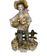 Vintage Figurine Italy Capodimonte Porcelain BoyFruits Figurines Statues... - $54.40