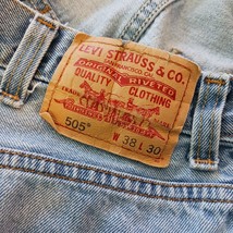 Levi's 505 Denim Men’s Denim Jeans Regular Fit Size 38x30 image 7