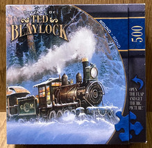 Ted Blaylock round puzzle Climbing Eagle Pass 500 pc Masterpieces railro... - $5.00