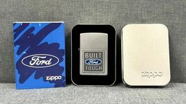 Rare 2008 Built  Ford Tough Satin Chrome Zippo Lighter - $47.45