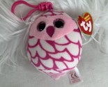 Ty Beanies Pinky Owl Squish-A-Boos - 3.5&quot; Mini Super Soft Squeeze Plush ... - $8.38