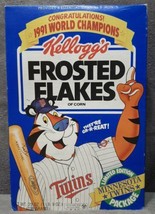 1991 Kelloggs Frosted Flakes Minnesota Twins World Champions Cereal Box ... - £23.94 GBP