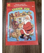 1990 Western Golden Santa and The Snowland Sprites Sticker Fun Coloring ... - $15.99