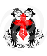 Cross with Wings 3C-Digital ClipArt-Art Clip-Gift Tag-Notebook-Jewelry-S... - $37.17 MXN