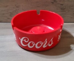 Vintage Coors Ashtray 3 Holder Red &amp; White Plastic 1980&#39;s Brookpark PA  - $8.60