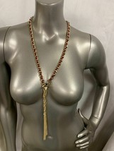 Guess Tassel Gold Necklace With Leather Strap Brand New G10508-43 - £7.93 GBP