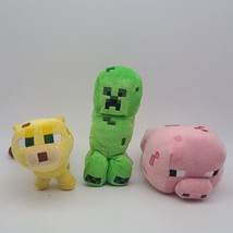Minecraft 3-Plush Lot - Pig/Cheetah/CREEPER Mojang *Cl EAN* - £38.83 GBP