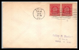 1929 US Cover - Erie, Pennsylvania to Ogden, Utah &quot;2&quot; K4  - £1.57 GBP