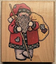 Christmas Country Santa Rubber Stamp, Old World Santa Stampede A1441H - NEW - £6.30 GBP