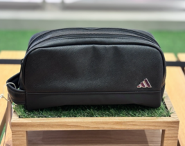 Adidas Golf PU Leather 2 Zipper Pouch Unisex Training Sports Casual Bag ... - $98.90