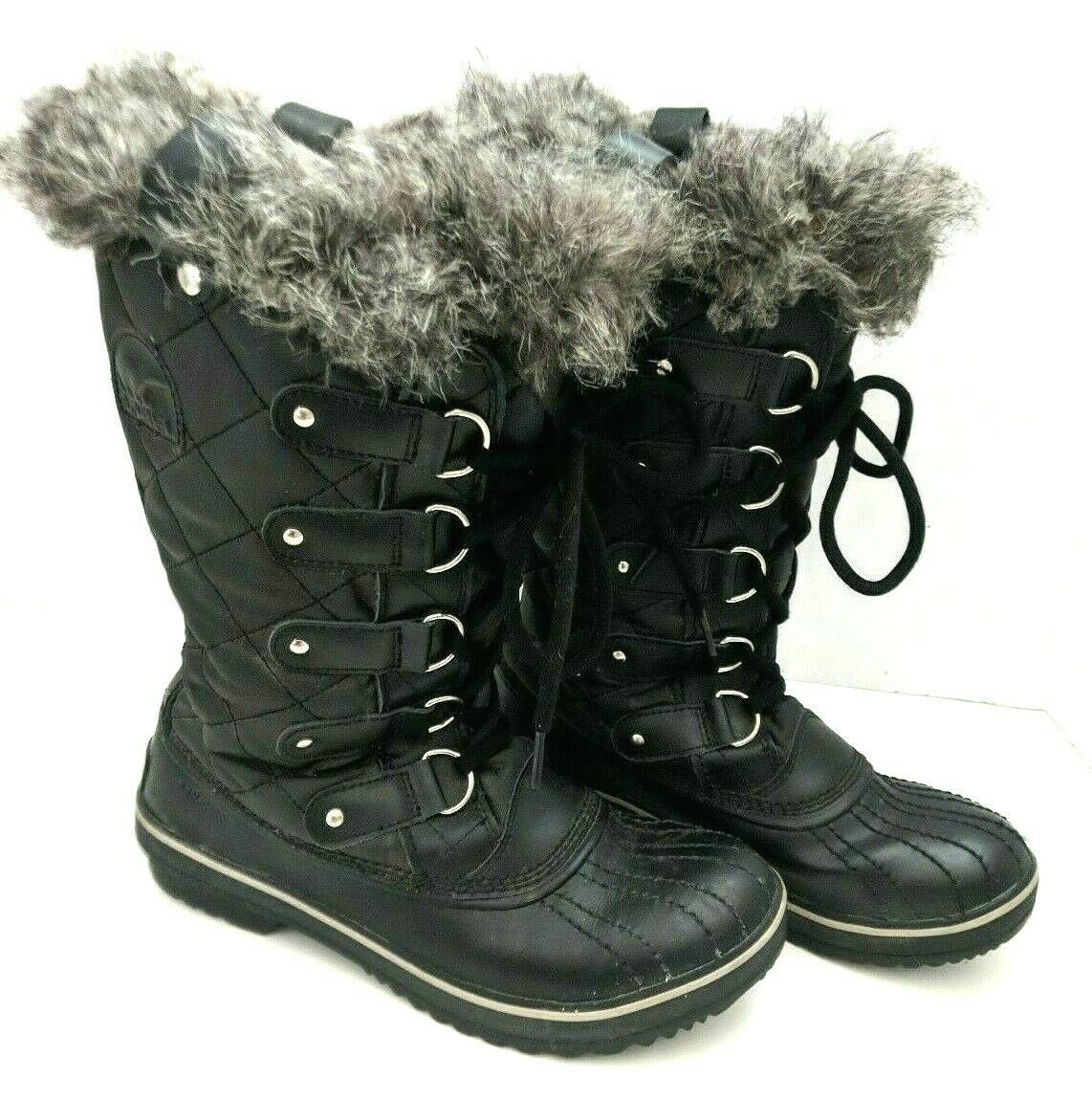 Sorel Womens Size 7 TOFINO II Waterproof Tall Boots Black Snow Winter  - $79.19