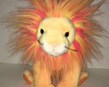 TY beanie buddies  Bushy the Lion  2000 orange yellow tie dye - $10.39