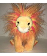 TY beanie buddies  Bushy the Lion  2000 orange yellow tie dye - $10.39