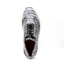 Alonzo Genuine Caiman Crocodile Fashion Sneaker Newspaper image 4
