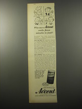 1955 Ac&#39;cent MSG Ad - Who says Ac&#39;cent works flavor miracles in food? - £14.77 GBP