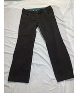 S.OLIVER DARK BROWN WOMENS STRAIGHT LEG COTTON/ELASTIC BLEND PANTS 14 35X30 - $134.78 MXN
