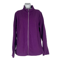 Port Authority Women&#39;s Purple Fleece Full Zip Jacket Size XL - £25.86 GBP