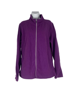 Port Authority Women&#39;s Purple Fleece Full Zip Jacket Size XL - £25.73 GBP