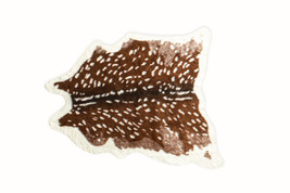 5' X 8' Off White And Brown Faux Cowhide Tufted Washable Non Skid Area Rug - $3,669.54 MXN
