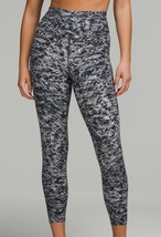 Lululemon Base Pace High-Rise Tight 25&quot; Estuary Grey Multi Leggings Wome... - $24.49