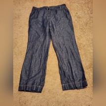 Talbots women size 10 waist 31 Length signature flare linen blend jeans - £15.79 GBP