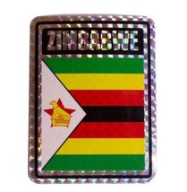 K&#39;s Novelties Wholesale Lot 12 Zimbabwe Country Flag Reflective Decal Bumper Sti - £10.29 GBP