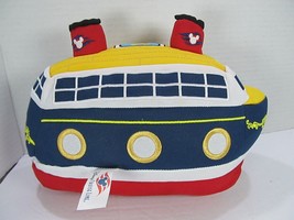 Disney Cruise Line Plush Ship Mickey Mouse 10&quot; Nautical Sea Boat Toy Retired - £14.77 GBP