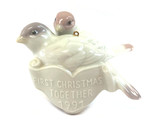 Lladro Ornament #5923 1991 first christmas doves nesting bird 249432 - $19.00