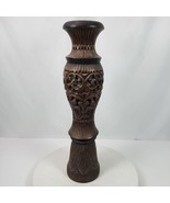 Vintage 1996 Hand Carved BIG Candle Stick Holder From Malaysia 20 Inch Tall - $1,602.88 MXN
