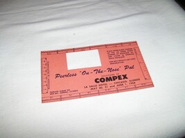 Vintage Souvenir Paper Perforation Gauge 1958 Compex Peerless On-The-Nose Pal - £11.59 GBP