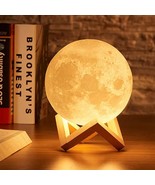 8cm Moon Lamp LED Night Light Battery Powered With Stand Starry Lamp Bed... - £3.14 GBP