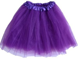 Girls Child Dark Purple Ballet Tutu 3 Layer Soft Tulle - £9.28 GBP