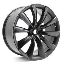 2016-2020 Tesla Model X Rear Turbine 22&quot; 22x10 Rim 10 Spoke Wheel ET35 O... - $253.94