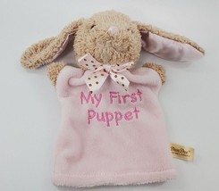 Dan Dee Pink Bunny Rabbit My First Puppet 9&quot; Girl Plush Baby Toy Easter  B57 - £9.43 GBP
