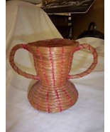 handmade pine needle basket vase made in Alabama vintage hand made art  - €43,21 EUR