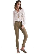 Lucky Brand Womens Maj Green Ava Mid Rise Fray Skinny Jeans Sz US 2 / 26 6706-4M - £26.33 GBP