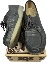 SAS Siesta Grey Leather Lace Up Comfort Ortho Walking Loafers Shoes wome... - $499.30 MXN