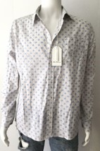 NEW BEN SHERMAN Stretch Snow Long Sleeve Casual Button Up Shirt (Size M) - $39.95