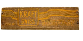 Vintage Kraft Swiss Cheese Wooden Box Crate 2 Lb Size Food Container 9&quot; ... - £15.94 GBP
