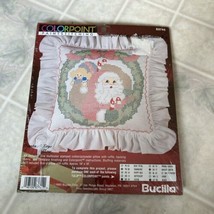 Santa &amp; Toys Pillow Bucilla Kit 63744 Stamped Cloth Colorpoint Sealed - $16.82