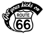 Get Your Kicks On Route 66 Sticker Highway Sign Road Sticker Decal R8065 - £1.55 GBP+