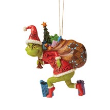 Jim Shore Grinch Tiptoeing Ornament Hanging 4.5" High Grinch Collection #6006572