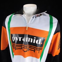 Black Pyramid Sport Men White Orange 1/4 Zip Pullover Sz L - £30.03 GBP