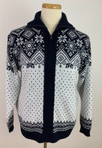 John Blair Men&#39;s S Cardigan Sweater Full Zip Nordic Snowflake Grandpa - £11.95 GBP