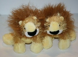 Webkinz Lion Plush Stuffed Animal 9&quot; HM006 Twin Cubs No Code Soft Toy Lot of 2 - £9.72 GBP