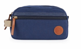 Timberland Men&#39;s Toiletry Bag Canvas Travel Kit Organizer, Navy, One Size - £16.60 GBP