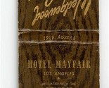 Wedgewood Room Hotel Mayfair Matchbook Los Angeles California - $7.92
