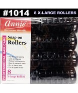 ANNIE SNAP ON ROLLERS 8 X-LARGE ROLLERS  #1014    NO PINS NEEDED BLACK - $33.55 MXN