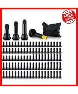 100 Black Rubber Tire Valve Stems TR412 TR413 TR414 - Easy Snap-in Insta... - €28,50 EUR