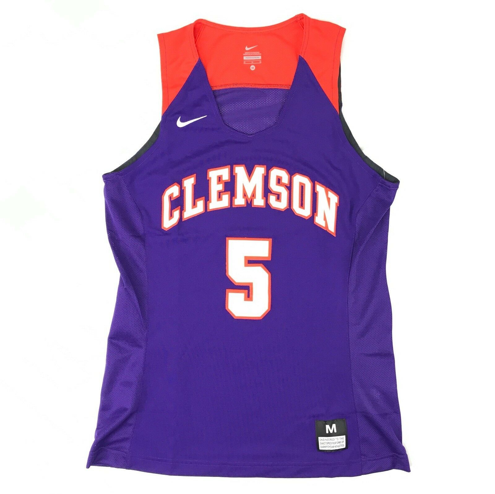 Primary image for Nike Clemson Tigers Elite Enforcer Basketball Jersey Women's M Purple #5 802337